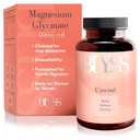 Magnesium Bisglycinatkapsler til kvinder - 200mg chelateret Glycinat Magnesiumtillæg - Naturlige kosttilskud til støtte for søvn, Mood Support & Muskelkramper - 120 ct