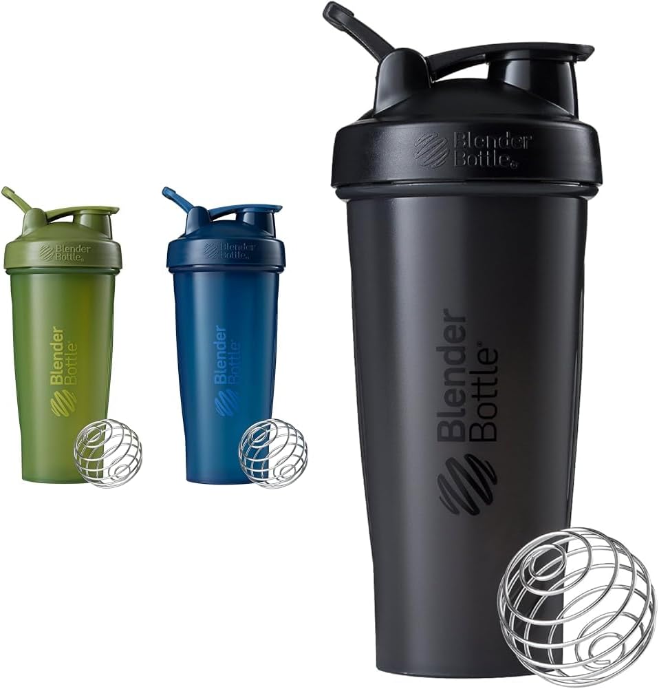 BlenderFlaske 2- Pack 28- Ounce og 20- Ounce Shaker Flasker med BlenderBall Wire Whisk