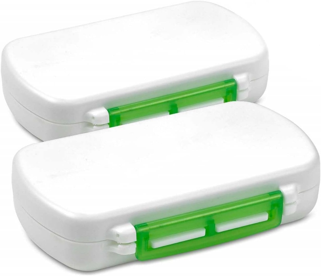 Pill Boxes- pakke med 2 vandtæt medicin Pill Holder Cases, BPA- Free Daily Tablet Holder Storage Organizer Dispenser til Medicin, Kosttilskud, & Vitamin, Ideel til rejser ved MEDca