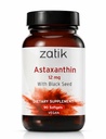 Zatik Naturals - Astaxanthin 12mg med Organic Black Seed, Antioxidant, 90 Vegan Softels