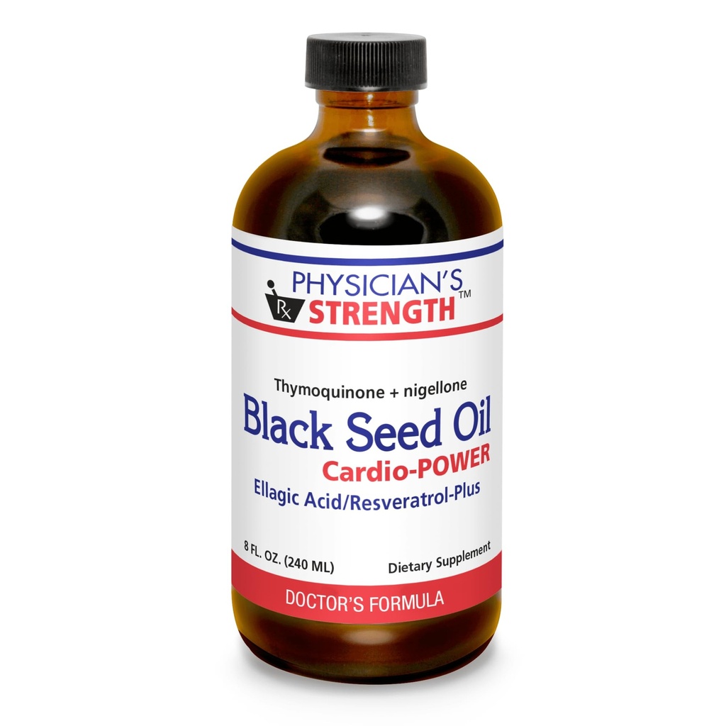 Lægens styrke Black Seed Cardio- Power - 8 fl oz - Ellaginsyre / Resveratrol- Plus - understøtter bedre sundhed - ikke-GMO - 48 Serveringer
