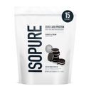 Isopure Zero Carb 100% Pure Whey Isolate Protein Powder, Lactose Free, Gluten Free, Med vitaminer, Cookies & Cream, 25g Protein Per Servering, 1 Lb, 15 Servere (Packaging May Vary)