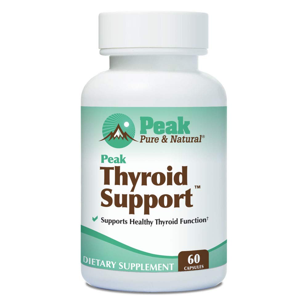 Thyreoideafunktion ved Peak Pure & Natural; Thyreoideafunktion og Metabolisme Booster til støtte vægt vedligeholdelse af 124; Jod supplement designet til underaktiv thyreoideafunktion 124; 60 kapsler