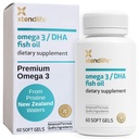 Xtenenlife Omega 3 DHA Fish Oil - 1100 mg med 700mg DHA og 300mg EPA - Omega 3 6 9 Supplement til hjerte og hjerne - 1 måned Tilgang (60 Greve)