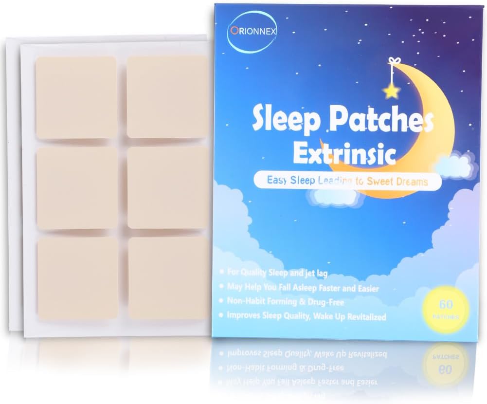 Deep Sleep Patches Extra Strength, 60 Pack opgraderet alle naturlige klistermærker, for Yoga Afslapning Meditation, Let at bruge sidste hele natten