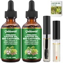 Castor Olie Økologisk og Pure Cold Presset Uraffineret Eyelash Vækst Serum, Hexane fri glasflaske Lash, Julegaver til kvinder Stuffers