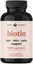 Hår Vitaminer - Biotin 10000 mcg med vitamin A, E, C, D & Adaptogens til støtte hår, hud & negle - Biotin supplement til sundhed & væksthastighed 124; Vegan, non-GMO, gluten fri for 124; 60 kapsler & 30 Servering