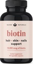 Hår Vitaminer - Biotin 10000 mcg med vitamin A, E, C, D & Adaptogens til støtte hår, hud & negle - Biotin supplement til sundhed & væksthastighed 124; Vegan, non-GMO, gluten fri for 124; 60 kapsler & 30 Servering