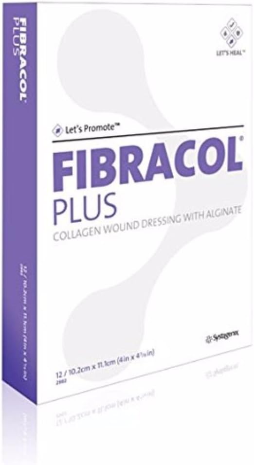 532982 - FIBRACOL Plus Collagen Sår Klædning 4 x 4-3 / 8, Stor (12 Pack)