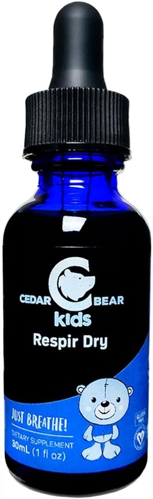Cedar Bear Respir Dry for Kids - Herbal supplement, der Dries Wet, Gunky Houghs, & Runny Noses 1 fl oz (pakke med 1)