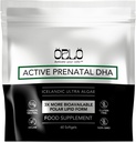 Orlo PRENATAL DHA - Prenatal DHA Omega 3 Supplement - Triple Strength Omega3s - Vegan DHA & EPA - Alger Omega-3 Oil - Understøtter hjernens udvikling under graviditet og amning (60 Mini Softgels)