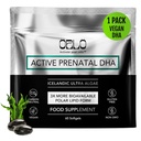 Orlo PRENATAL DHA - Prenatal DHA Omega 3 Supplement - Triple Strength Omega3s - Vegan DHA & EPA - Alger Omega-3 Oil - Understøtter hjernens udvikling under graviditet og amning (60 Mini Softgels)