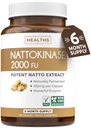 Healths Harmony Natokinase 2000 FU (non-GMO) Kraftfuld Natokinase supplement fremstillet af naturligt fermenterede sojabønner - (6 måneders forsyning) 180 Vegan Nato kapsler