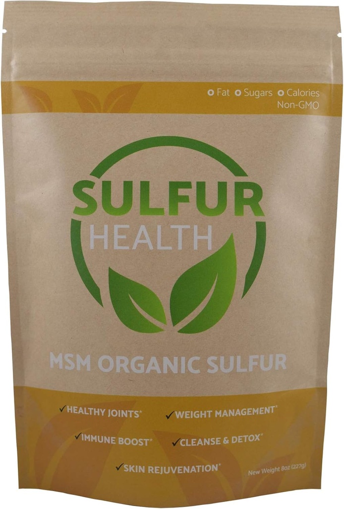 MSM Organic Svovl - 99,9% Pure MSM Supplement - Lab- Testet & Certificeret (5 Pound)