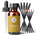 Pure Body Natural Castor Oil for Eyelases and Eyebrows - 1 Fl Oz Nourishing Brow & Lash Growth Serum - Organisk, Hexane Free, Cold Pressed, Uraffineret - Eyelash og Eyebrow Growth Serum for Women