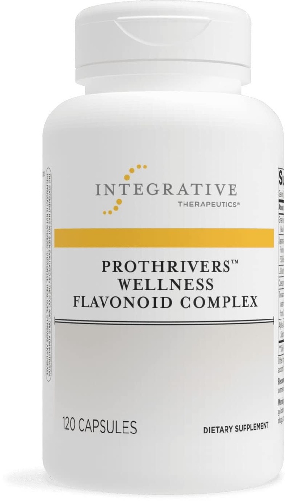 Integrativ terapi ProThflods Wellness Flavonoid Complex - Understøtter sund antioxidant Pathways * - Med CoQ10, Curcumin Extract, Green Tea Extract og L- Glutathione - Dairy Free - 120 Kapsler