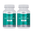 Omax3 2 Flasker - Avanceret B-vitamin Complex 50MG med Biotin Note 124; Stærk & Shiny Hår, Skin Nails, Support Stress, Immunitet, Energi Metabolisme, 90 Kapsler / per flaske