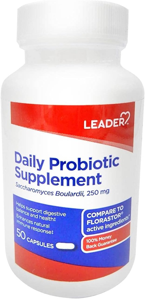 Leader Daily Probiotic Capsules 50 Ct. Promotes Digestive Balance & Gut Health
