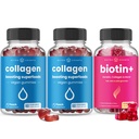NutraChamps Complete Hår, Hud & Nails Bundle - Biotin, Collagen, Keratin & mere