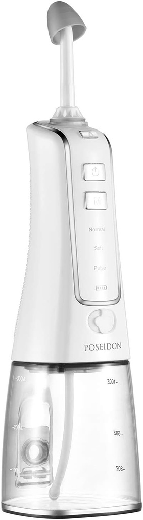 Nasal Irrigator med Bonus 30 Saline Pakker - Vanding for Sinus Relief - Næserenere Aspirations System - Vandtæt - 3 Presser: Normal, Soft, Pulse