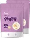 VivoNu Multi Collagen Peptider Powder, 16 Oz Hydrolyzed Protein Peptider; Type I, II, III, V, X med Hyaluronsyre, Biotin & Vitamin C Unflavored Keto Paleo Friendly, Ez Mix in Drinks (2LB / 2Pack)