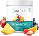 En Sol Pre- Workout for kvinder, Forstærket Pump & Fokus, Ingen Jitters eller Crash, Naturlige Ingredienser, 100% Vegan, Gluten Free & Soy Free, (Fruit Punch)