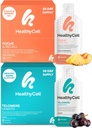 Healthycell Telomere Længde sund aldring supplement + Focus & Recall Brain supplement til hukommelse & Focus bundle
