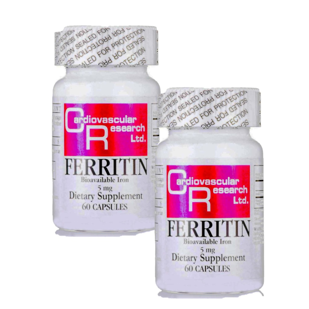 Kardiovaskulær forskning Ferritin (biotilgængeligt jern), 60 greve (pakke med 2)