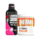 PROSUPPS L- Carnitin 3000 Stimulant Free Liquid Shots (31 Servere, Dragon Fruit) og Thermo Fat Burning Thermogent Powder (25 Servere, Molten Mango) Bundle
