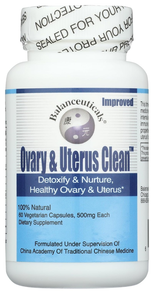 ovarie & Uterus Clean, 500 mg Kosttilskud Kapsler, 60- Count Flaske