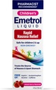 Emetro Børns Non- Drowsy Kvalme Relief - Flydende Kvalme Medicin til Opsat Mave - Kvalme Relief til Børn - Blandede Berry Flavor - 4fl oz