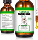 60ML Antibiotika til katte, Premium Cat Antibiotika Supplement, Kat Multivitamin, Natural Antibiotika til katte, Kat Antibiotika understøtter immunforsvar & Kat Allergy Relief-2 Fl Oz