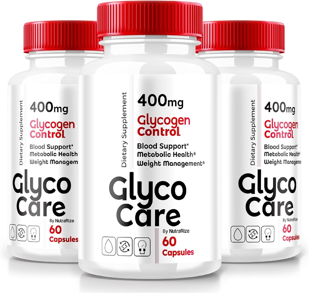 (3 Pack) Glyco Care Kapsler, Glyco Care Advanced Blood Support, Glyco Care Health Support Pills, Maksimal styrke Formel for total Wellness, Alle naturlige GlycoCare anmeldelser (180 Kapsler)