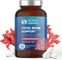 OCEAN ESSENCE Total Bone Support - Plant-Based Algae Calcium Supplement for Supporting Bone Density & Strength - for Men & Women 35+ - 120 Natural Calcium Capsules - Vitamins for Optimal Health