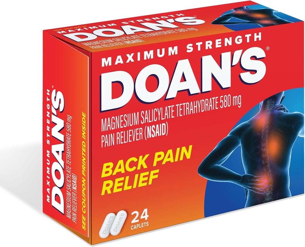 Doans Extra Strength Pain Reliever Caplets, 24 Greve