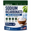 Økologisk anvendelse Natriumbicarbonat Alkaline supplement til alkalinitet. Support Nyre & Mavesyre Neutralizer w / Alkalisk superfood. Natriumbicarbonat pulver Nyre immunforsvar Antacida Sport 1,5 LB