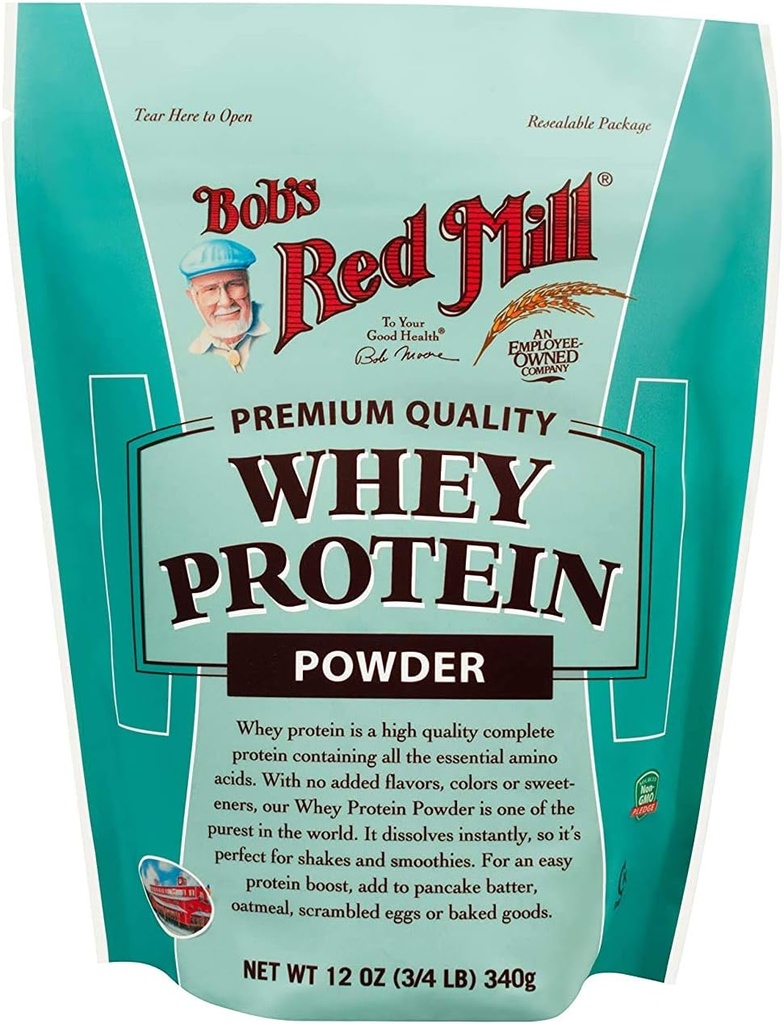 Bob's Red Mill All Natural Whey Protein Powder 12 Ounce (Pack of 2)