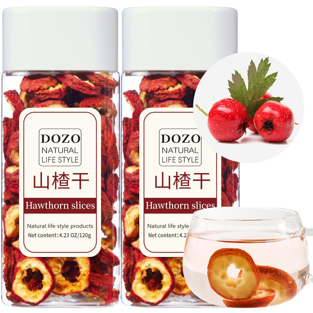 DOZO Tørret Hawthorn Berries Hawthorn Berry te 8.46oz / 240g Hawthorn Slices Shanzha