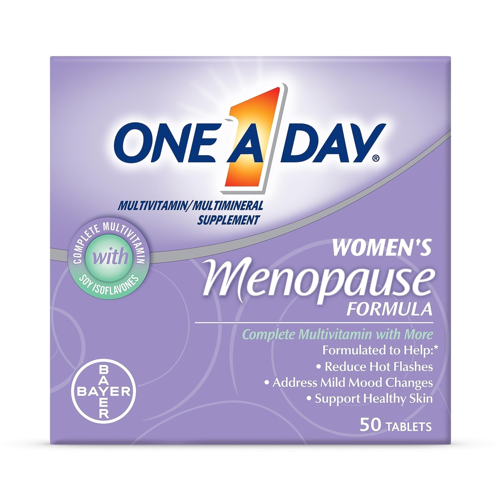 One A Day Women 's Menopause Multivitamin med vitamin A, C-vitamin, D-vitamin, E-vitamin og zink til immunforsvar, ben sundhed, 50 Greve