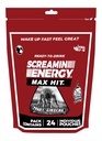 Screamin Energy Max Hit - Energi Shots ekstra styrke med Ginseng & Koffein - 100% B-1, B-2, B-3, B-6, B-7 og B12 Coffee Mocha, 24 Greve