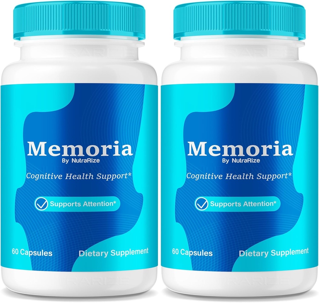 NutraRize (2 Pack) Memoria Capsules, Premium All Natural Supplement til Support Health & Wellness, Officiel Formel til Boost Hukommelse og Fokus, Capsulas Anmeldelser (120 Kapsler)
