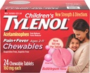 Children 's Tylenol Chewables, Acetaminophen for Pain & Fever Relief, Bubble Gum, 24 ng