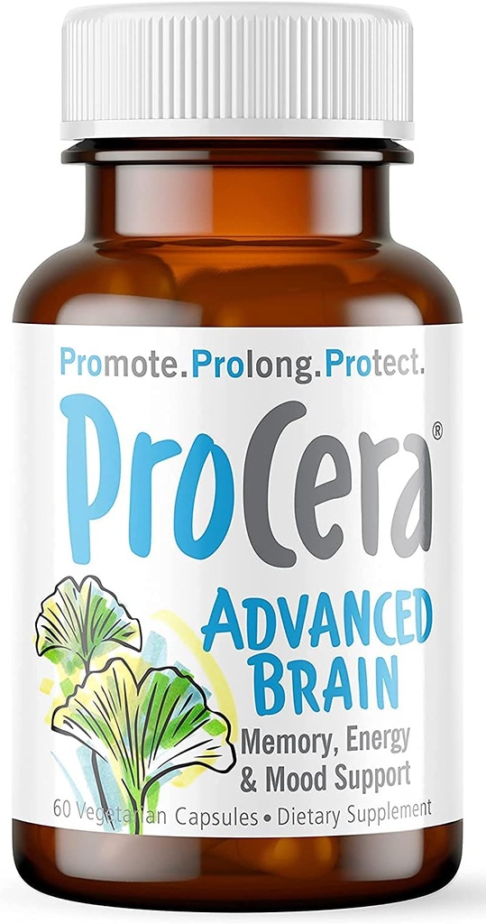 Procera Advanced Brain - hurtig fungerende - Ingredienser støttet af 100 + Undersøgelser - Forbedre hukommelsen, Recall - Koncentration - Rydder Fog - Mental Klarhed - Slår kognitiv nedgang - 60 Greve