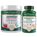 Renhed Produkter Bundle - JointGel (Berry Flavor) + Ultimate HA Joint Gel Berry Powder (Bioactive Collagen Peptider + MSM) - Ultimate H.A. (BioCell Collagen, Quercetin, Hyaluronsyre + Mere)