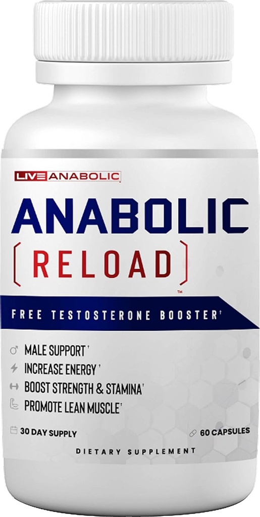 LiveAnabolsk - Anabolsk reload - D-vitamin Kilde - 60 kapsler, 30- Day Supply - Hjælper med at forbedre energiniveauer, styrke og Stamina - understøtter Lean Muscle Development - med Ashwagandha og Forskolin