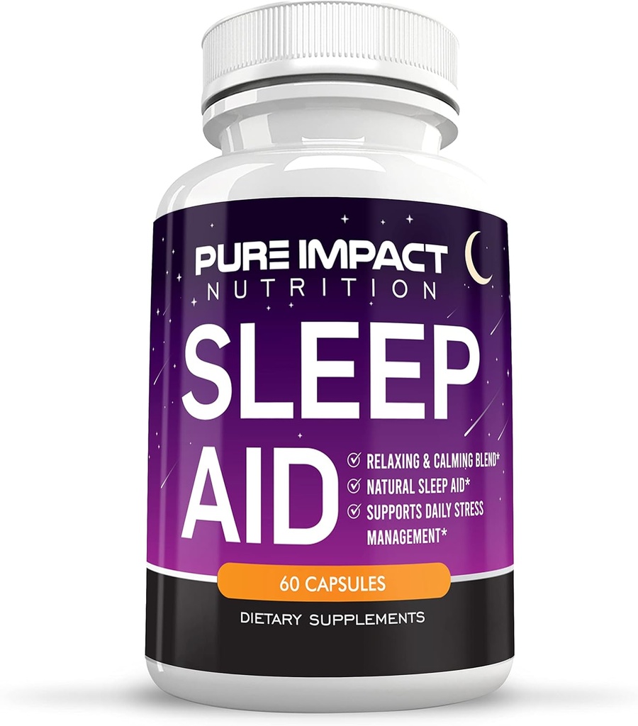 10- in-1 Natural Sleep Aid Kapsler 124; Ikke-Habit Forming Supplement for Længere Deeper Hvile med Calcium, Kamille, Goji, St Johns Wort, 10 Mg Melatonin - 60 Kapsler