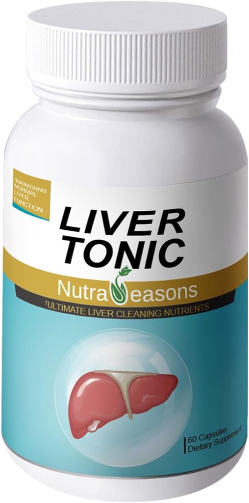Lever Tonic - Ny emballage - Lever Rengøring Detox & Reparation med mælk tidsel, NAC, Cholin Bitartrate, Ingefær, gurkemeje, Mælkebøtte Root, Artiskok ekstrakt, Schisandra Berry, 60 vege caps