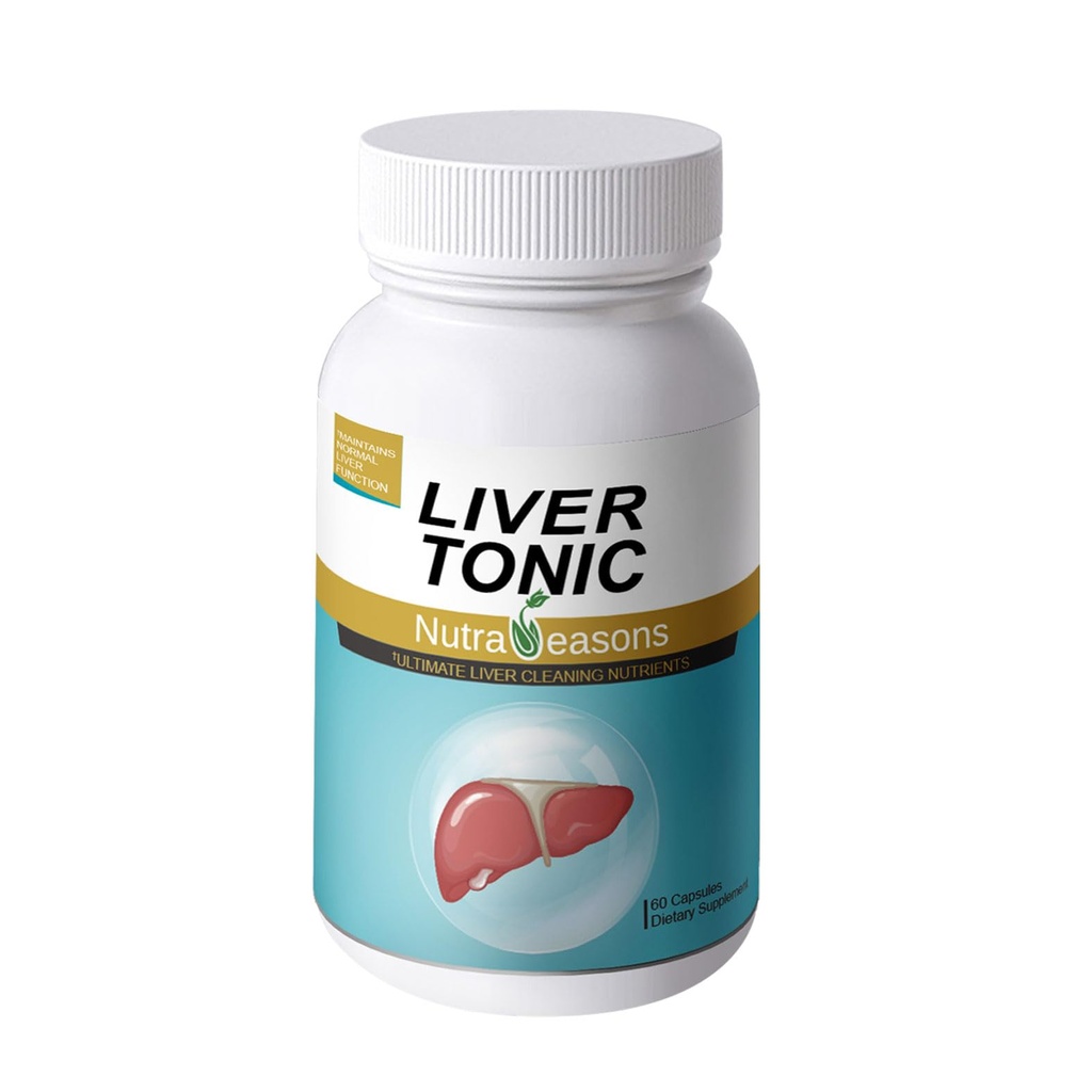 Liver Tonic - New Packaging – Liver Cleanse Detox & Repair with Milk Thistle, NAC, Choline Bitartrate, Ginger, Turmeric, Dandelion Root, Artichoke Extract, Schisandra Berry, 60 vege caps