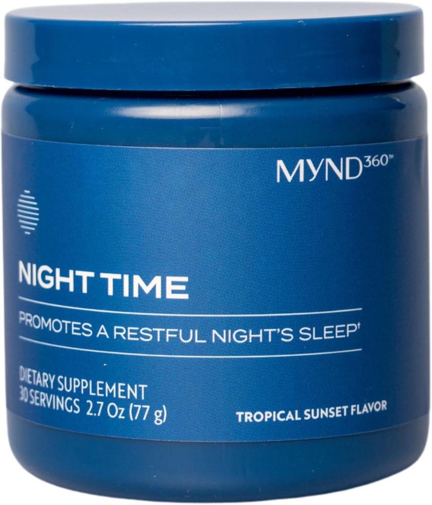 Nu Skin MYND360 Nattestøtte af natsøvn af 124; Magnesium & Melatonin Sleep Supplement af 124; Magnesium Citrate Powder 124; Promoerer Rastful Søvn af 124; Non- Habit Forming Magnesium Supplement