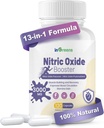 Nitrooxid Kosttilskud til mænd og kvinder, 3000mg, 120 Kapsler - 13-in-1 Nitrooxid Booster for muskelvækst, hjerte sundhed, energi & cirkulation - Non-GMO, Gluten- fri